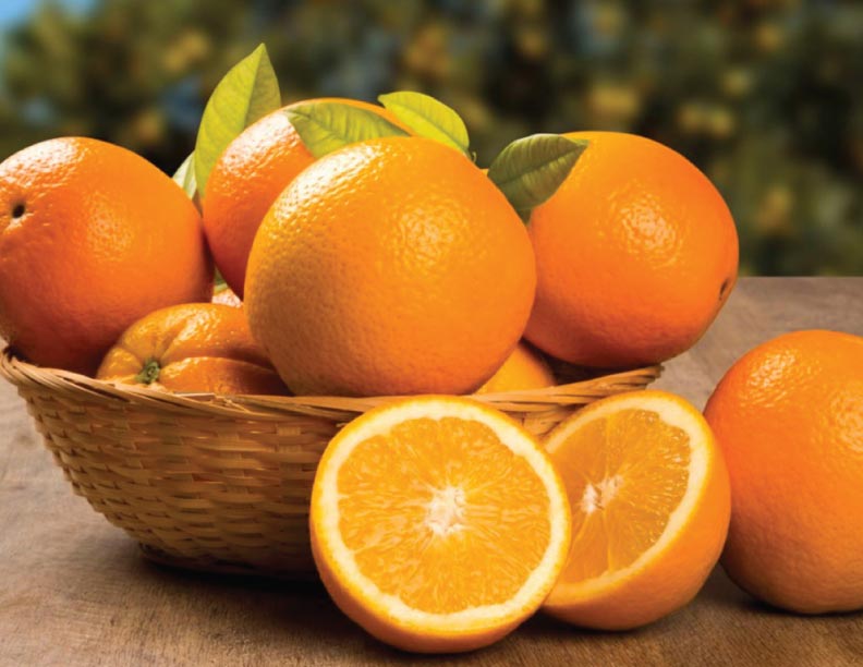 Una naranja apetitosa