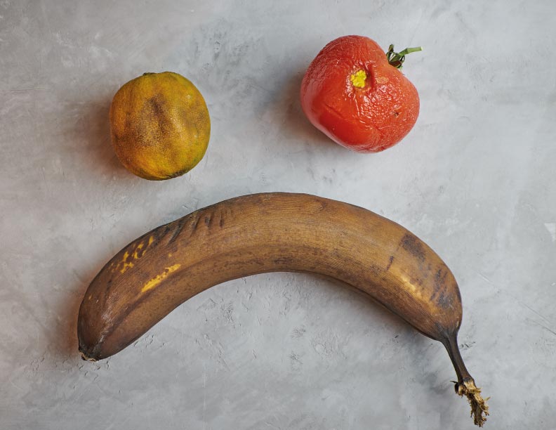 Comida descompuesta o de dudosa procedencia